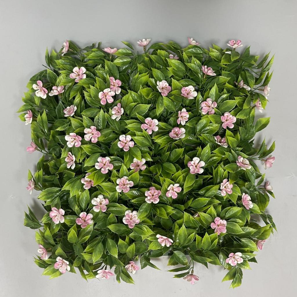 50×50cm Artificial Green Plant Wall - Plastic Vertical Garden, Fake Flower Wall, Synthetic Turf Background