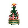 Christmas Tree Music Box, Wooden Music Box Christmas Tree with Pendant Ornaments Christmas