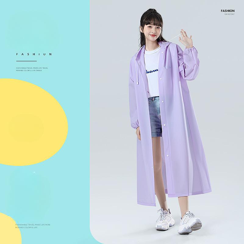 

Утолщенная куртка от дождя для взрослых, ветрозащитный и водонепроницаемый утолщенный плащ «все в одном» из ЭВА, езда на велосипеде на открытом воздухе, портативный плащ фиолетовый