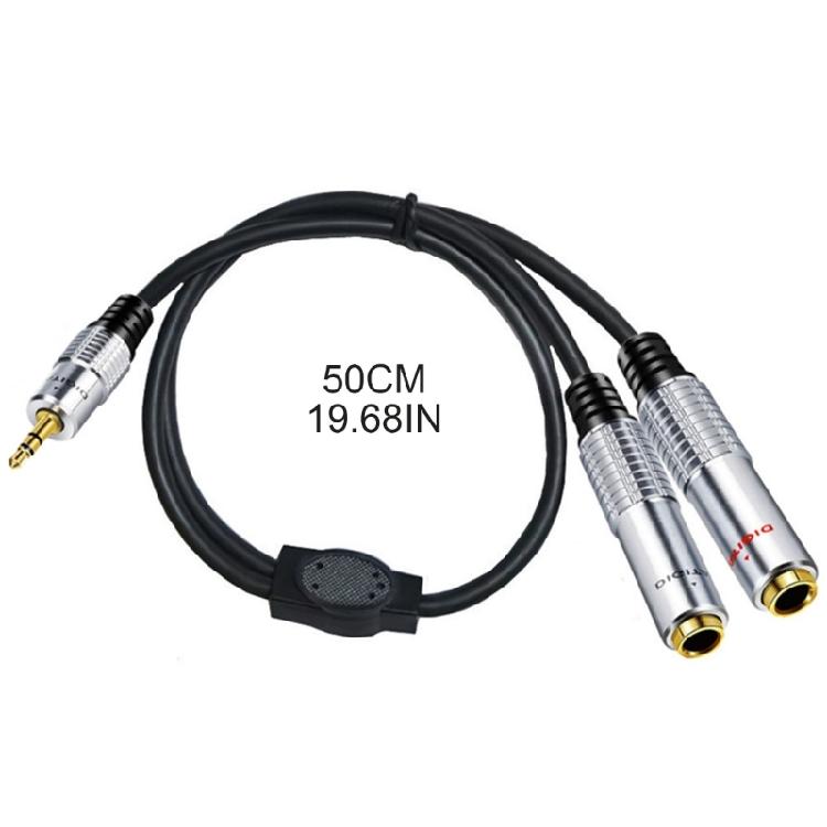 3.5mm to Dual 6.35mm Stereo Cable 1/8 Mini Jack to 2x6.35mm Y Splitter Adapter