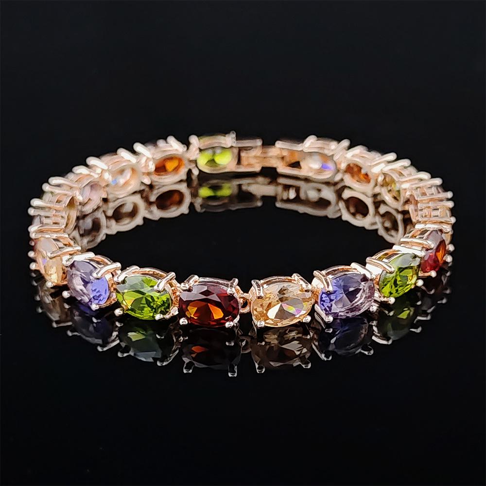 Popular Rose Gold Irregular Design Women's Luxury Bracelet - Colorful European & American Style