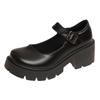 Patent Sztuczna Skóra Wysokie Obcasy Mary Jane Buty Kobiety Japoński Styl Klamra na Kostce Platforma Czółenka Kobieta Punk Jk Mundurek Lolita Buty 43