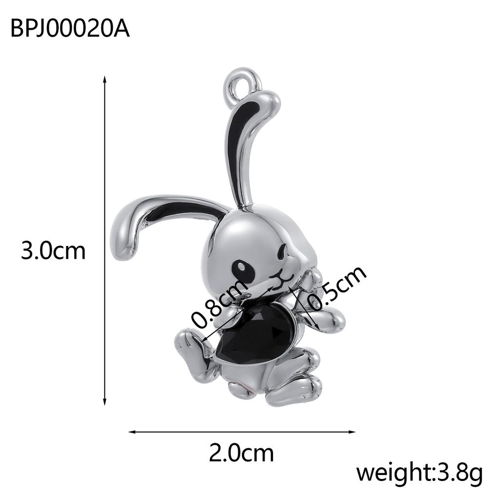 CARLIDANA Stainless Steel Waterproof Heart Love Leaf Rabbit Letter Charms Pendant Gold Plated Heart Pendant Charms For Making J