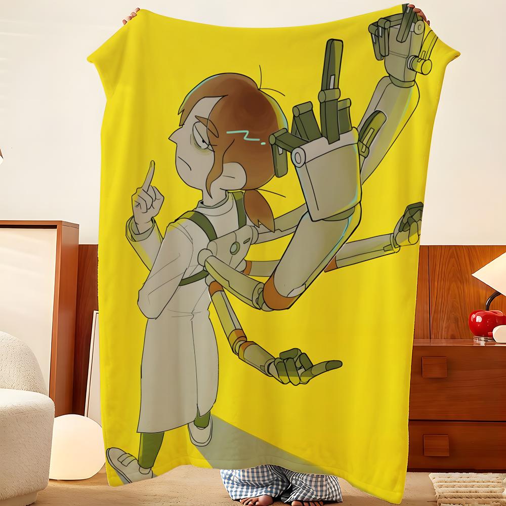 Animation I-Inside J-Job Throw Flannel Throw Blanket, Lightweight Cozy, Durable Washable Cute Cool
