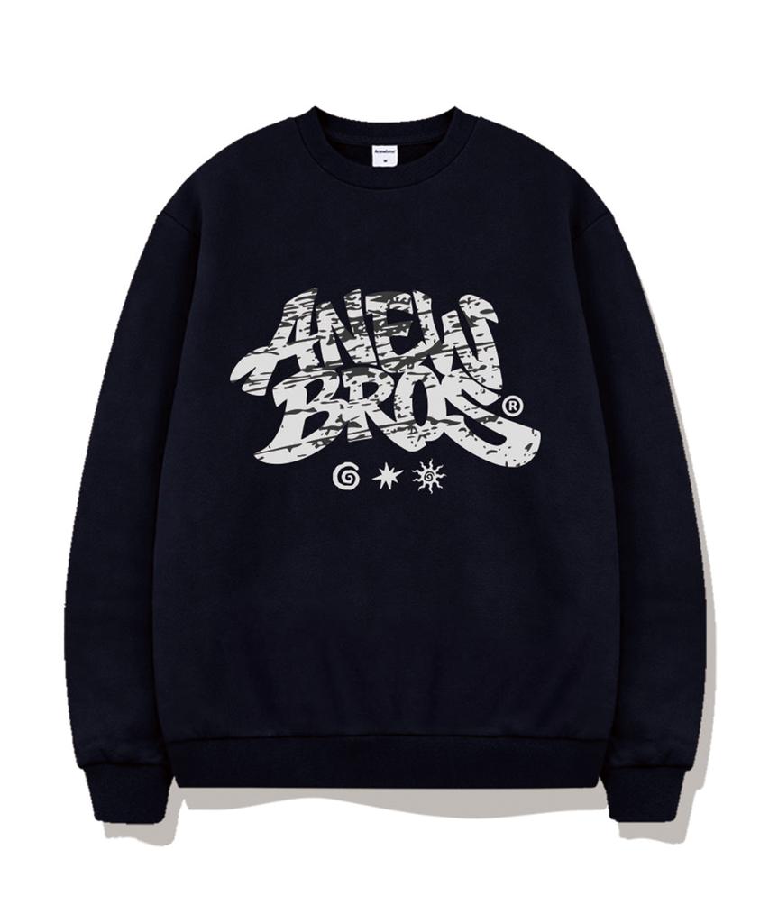 ANEWBROS Street Graphic Oversized Sweatshirt 5 Colors [Anbm_9005]