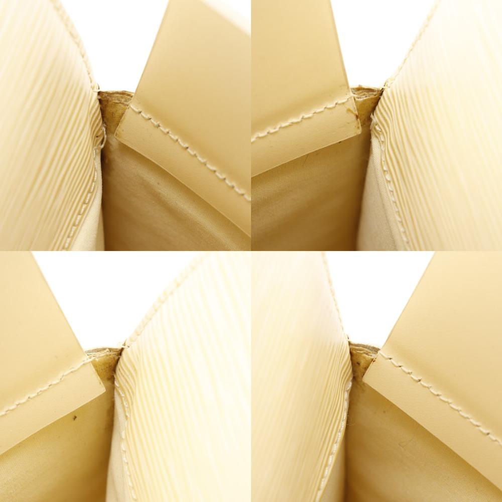 LOUIS VUITTON Croisette PM Tote Bag M5249A Vanilla cream Epi Leather Women Used
