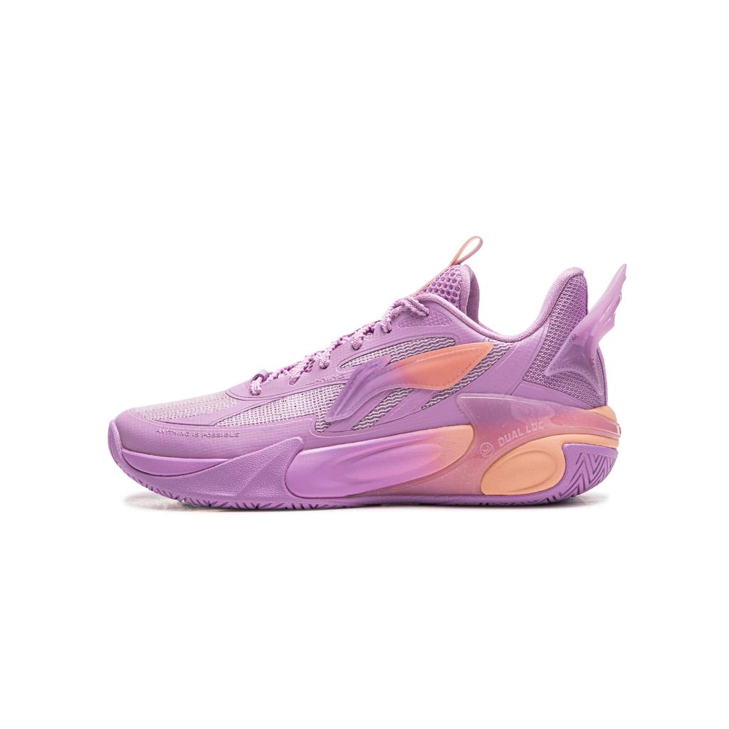Li Ning Kids Basketball Wind Shadow 2.0 Simple Fashion Versatile Classic Basketball Shoes Kids Basketball Shoes Jasmine-Purple YKBV032-13