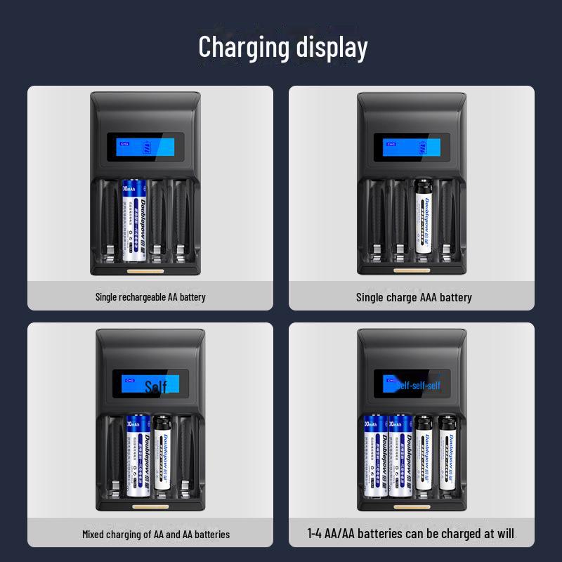 8-piece AAA 1250mAh Rechargeable Battery Set: Can Use No. 7 Charger for No. 5 Batteries.