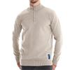 Men's Winter Solid Color Stand Collar Half Zipper Slim Fit Knit Long Sleeve Top