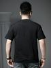 European Style Trendy Letter Print Short-Sleeve T-Shirt for Men, Summer Loose Fit Half-Sleeve Tee, Men's Round Neck Casual Top