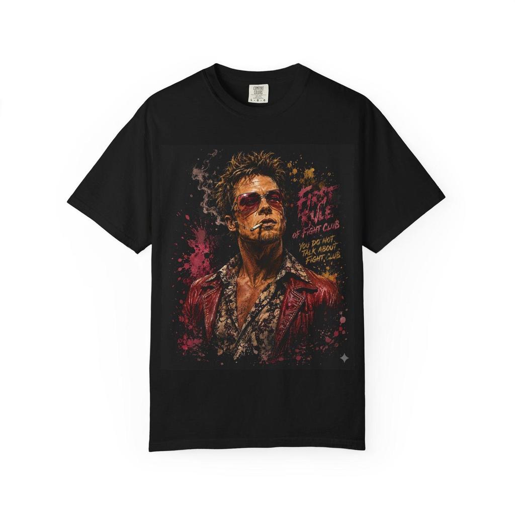 Tyler Durden Inspired Tribute T-Shirt and kids T-Shirt Vintage Color Sketch Graphic Tee | Cult Classic Movie Fan Shirt and kids T-Shirt