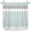 Minimalist Striped Shower Curtain Modern Color Block Gradient Design Waterproof Bath Curtain Bathroom Decor Polyester With Hooks