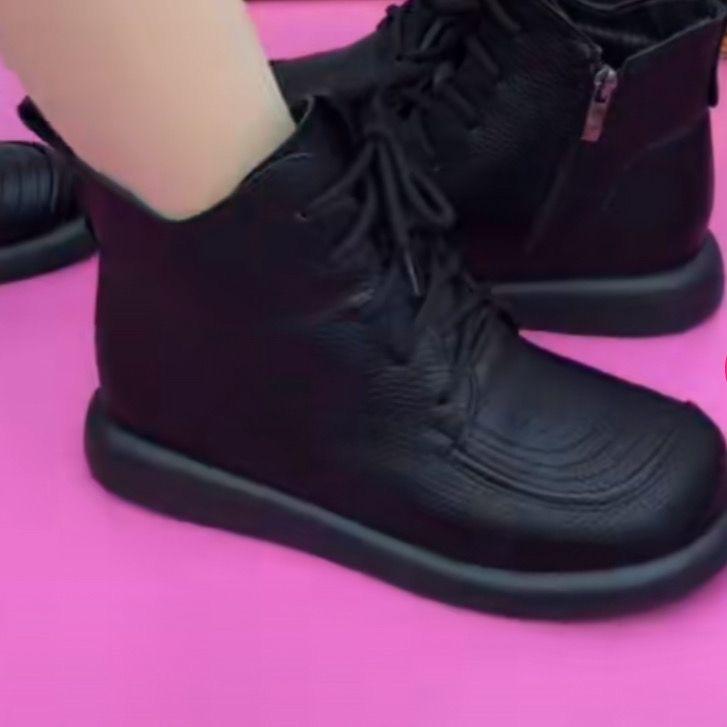 Retro aksominiai Martin batai minkštu padu moterims rudeniui ir žiemai 2025 nauji kasdieniai, patogūs ir šilti motinos batai