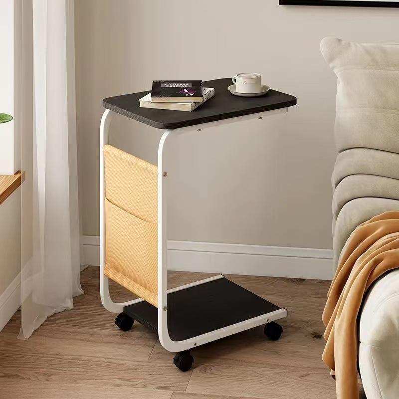 Movable Mini Side Table: Modern Minimalist Sofa Coffee Table & Bedside Storage Cart