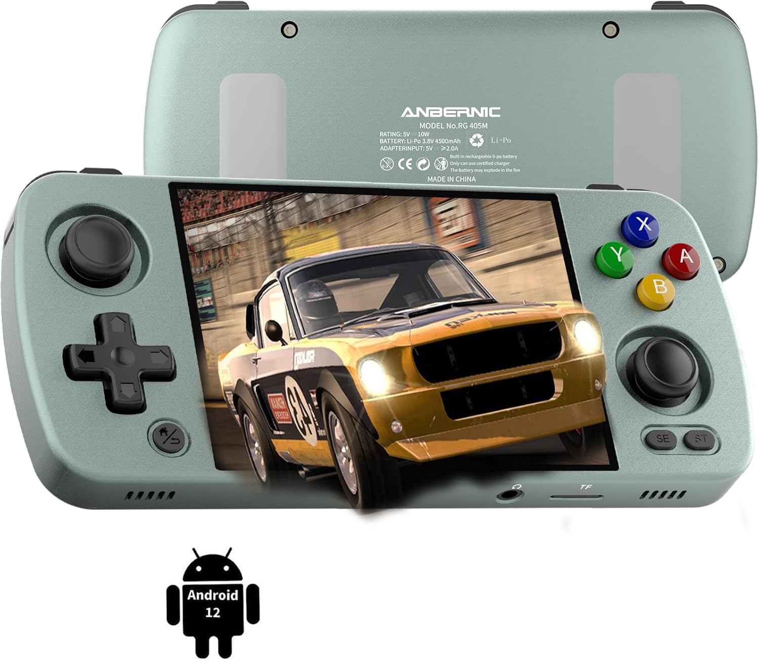 

Anbernic Unisoc TIGER Whatsko Handheld Game CNC Aluminum Android 12 Touch IPS Hole Gray RG405M, T618, Console, Alloy, System, 4-inch Screen,