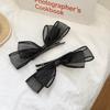 Black Lace Double-Layer Mesh Bow Hairpin For Women Girl  Hair Accessories