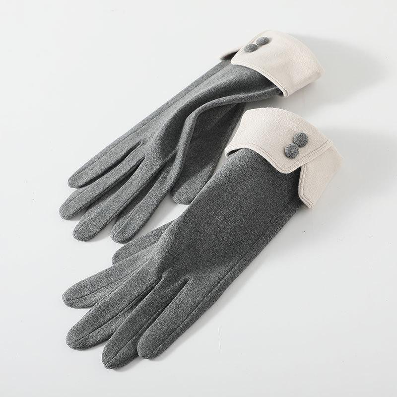 Warm gloves women winter winter outdoor sports cycling thickened touch screen windproof and cold proof
