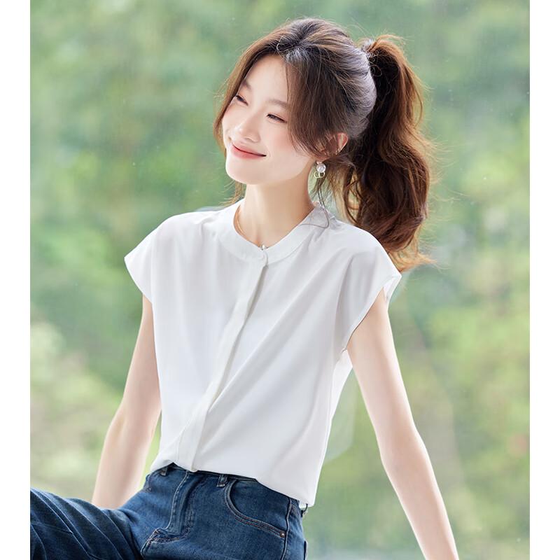 Women's Chiffon Short Sleeve Blouse with Flying Sleeves