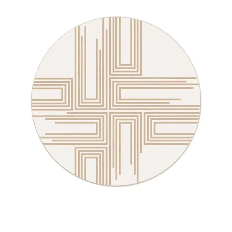 Round Living Room Carpet Large Striped Carpets for Bedroom Rug Bedside Floor Mat Modern Creative Minimalism Home Decoration Rugs