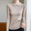 Navava Men Simple Daily Long Sleeve Collar KniT T shirT Nk2315