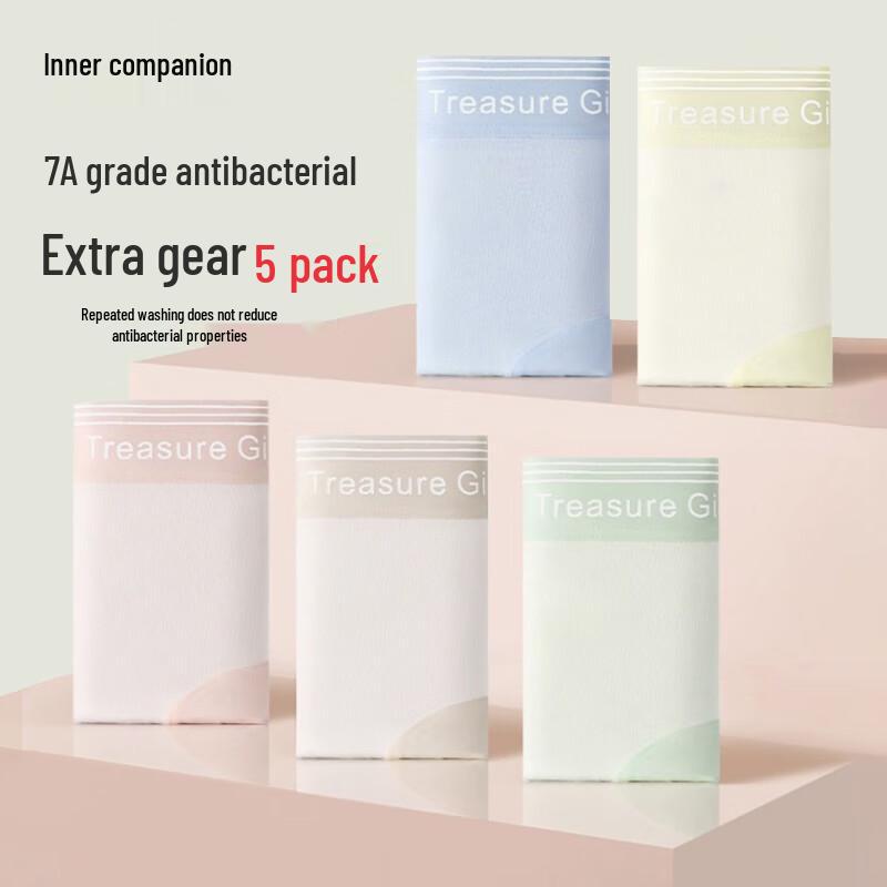 Nei Xiao Ban Women's Breathable & Antibacterial Cotton Blend 5-Pack Briefs