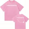 T-shirt con Stampa Lettere I Had Potential Moda Unisex Ispirata a Project Hail Mary T-shirt Unisex Cotone di Alta Qualità Magliette