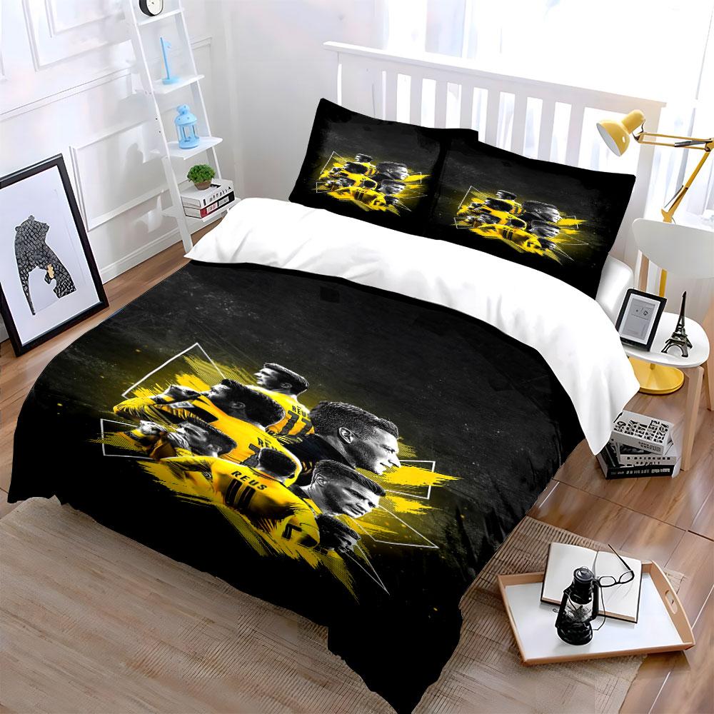 Football players with yellow highlights. Bedding sets Duvet cover sets Duvet covers Pillowcases(1 * Duvet Cover 2 * Pillowcases, without duvet insert)