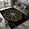 Odin Viking Symbol Valknut Nordic Valhalla Carpet Rug for Living Room Bedroom Home Sofa Decoration,Area Rug Non-slip Floor Mat