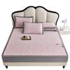 Summer Ice Silk Small Jacquard Mattress Three-piece Set Cool Ice Silk Mat Mattress Fully Enclosed Protective Cover Air Conditioner Mat Bedspread