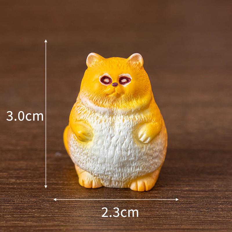 

Micro Landscape Home Decoration Cartoon Cute Fat Cat Doll Do Diy Baby House Decoration Desktop Decoration Cute fat cat 5pcs