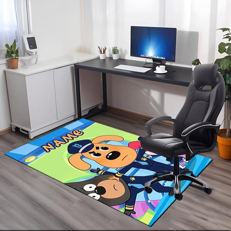 Custom Name Sheriff Labrador Printed Carpet, for Office Chair Living Room Bedroom Kitchen Room Decor Gifts.
