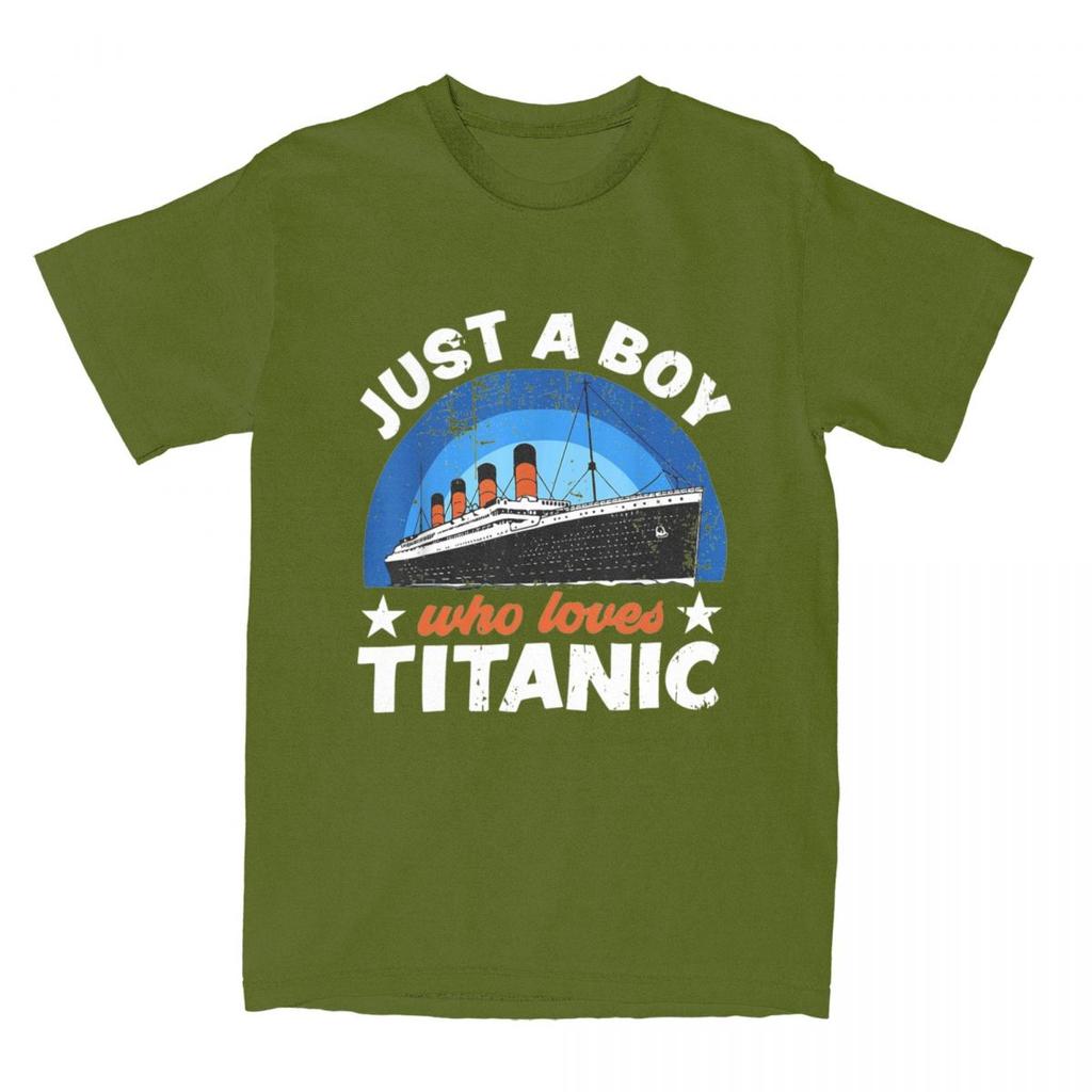 For Boys Who Just Love The RMS Titanic T-Shirt Men Women Funny Humor 100% Cotton Tee Shirt Round Collar Short Sleeve Summer Tops
