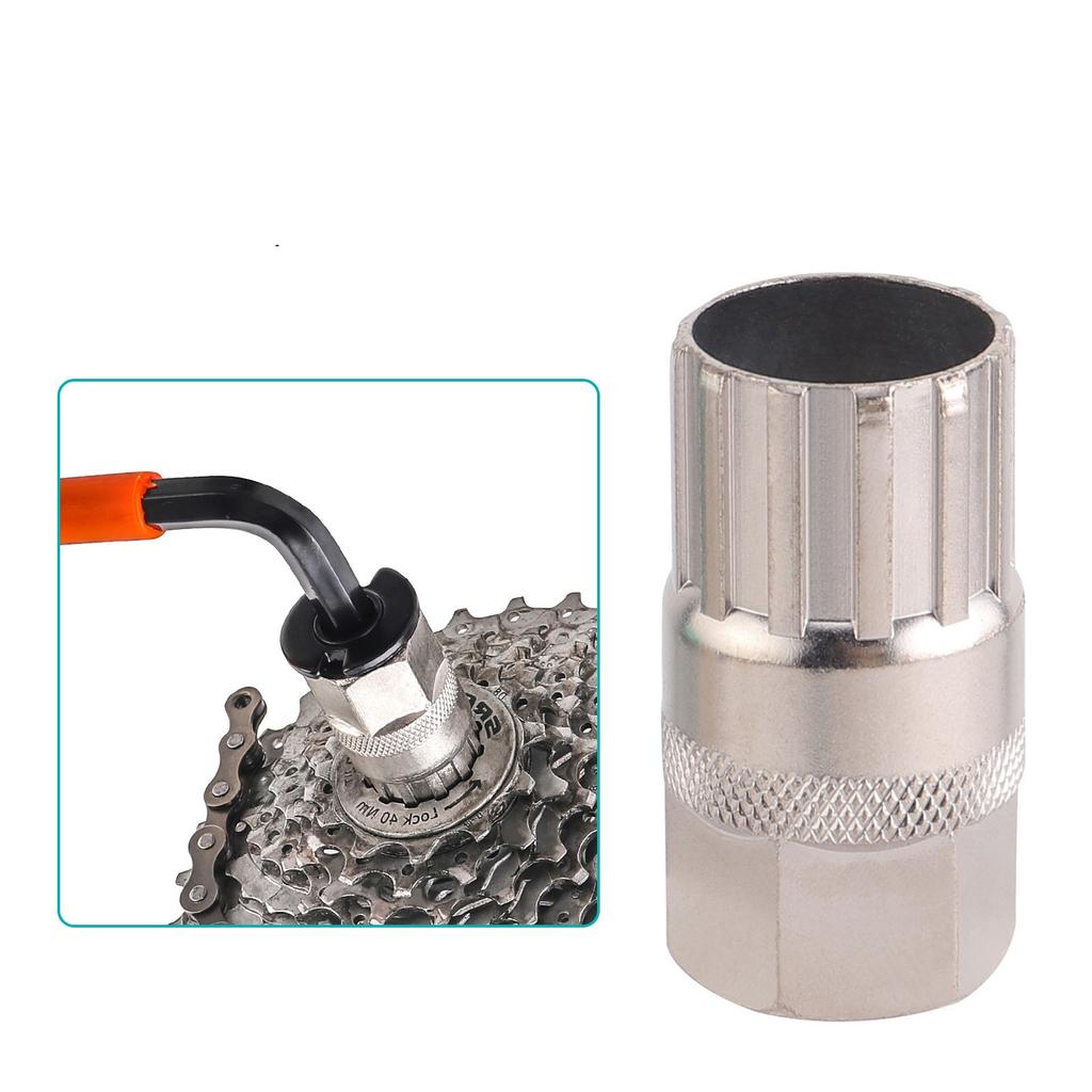 KESYOO Bike Cassette Removal Tool Freewheel Installation Socket for Mountain and Electric Bikes and Easy to Use for Cycling Enthusiasts