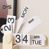 Calendário perpétuo flip 2024-2025 calendário de mesa de plástico organizador semanal mensal planejador de programação diária enfeite de mesa decoração de escritório em casa