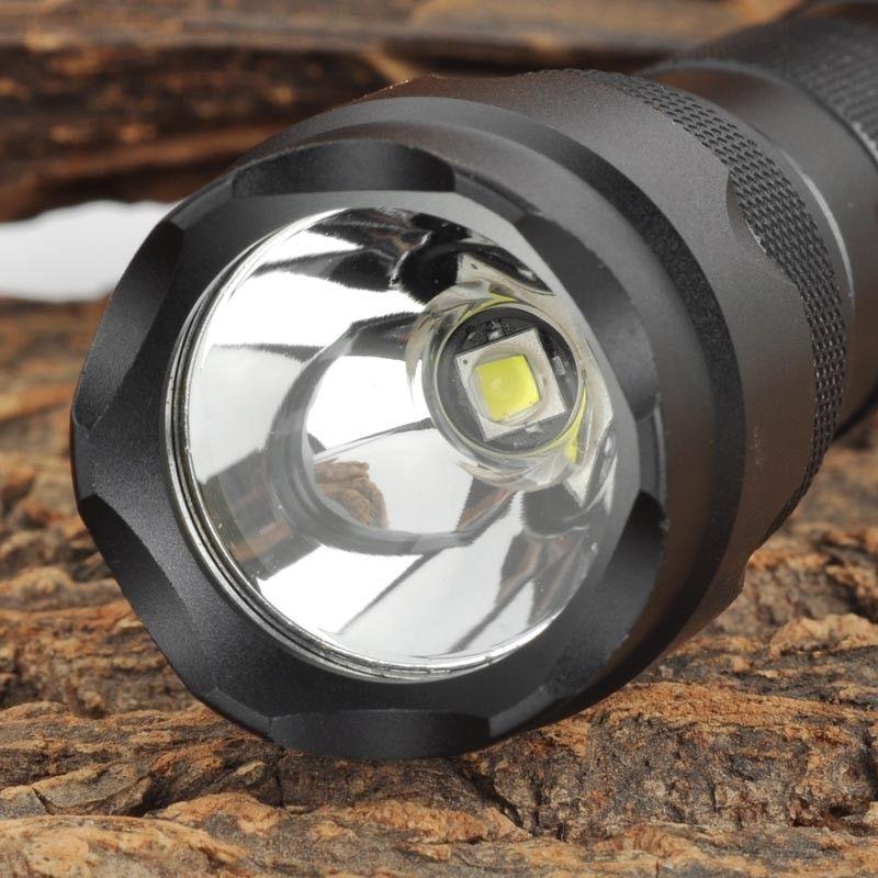 WF-502B 800Lm XM-L T6 1 Mode White/Red/Blue/Green Light Lantern Torch 18650 WF502B Waterproof LED Flashlight Drop Shipping