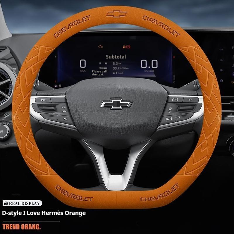 For Chevrolet Cruze Bolt Aveo Spark Orlando Onix capti Prisma Cavalier Sail Tracker Suede Car Steering Wheel Cover Accessories