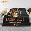 Bloomington Bengals Illinois Vintage Küçük Lig Beyzbol Ultra Yumuşak Battaniye Yorgan Kışlık Kanepe Örtüsü Yatak Örtüleri