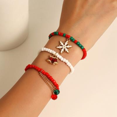 Christmas Pendant, Bracelet, Handcrafted Chain Pairing As A Gift For Girls