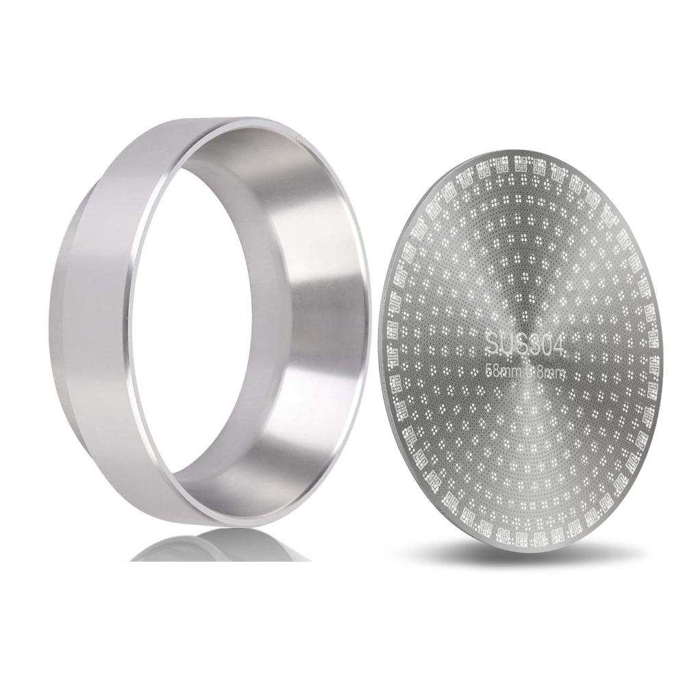 Magnetischer Quantitativer Kaffeepulver-Auffangring-Set für Espressomühle - Anti-Flugpulver Kaffee-Verteilerzubehör YJKJ-jfh1