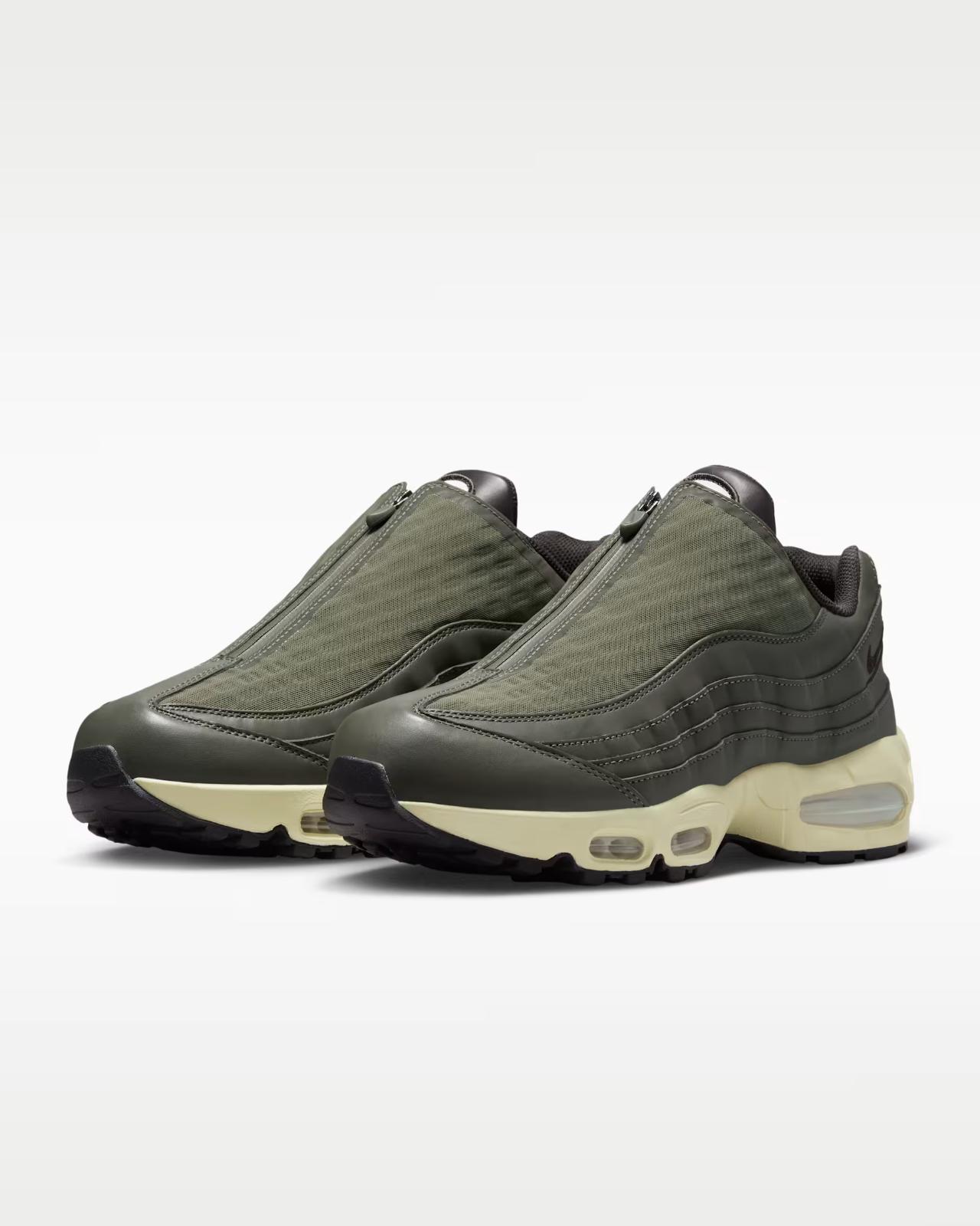 IQ3466-200 Nike Air Max 95 Big Bubble Zip Medium Olive/Alabaster (Мужской) 4