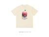 Retro Hamburger Print Short Sleeve T-Shirt for Couples - Trendy, Loose Fit for Men & Women
