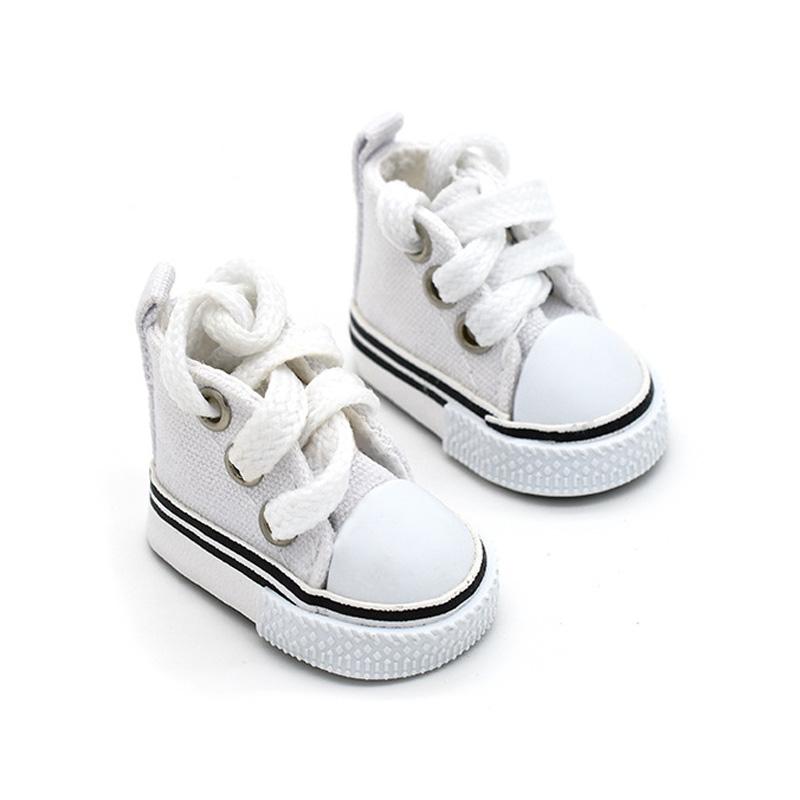 

1 пара 5 см 1/6 джинсового полотна ручної роботи для ляльок, 18 дюймів, милі аксесуари для міні-ляльок, різнокольорові білий