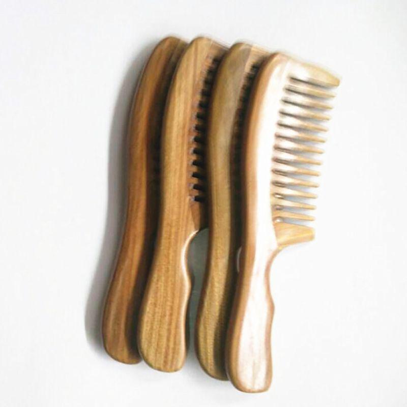 Peigne à dents larges en bois de santal fait à la main, style chinois, masseur de tête naturel, peignes à cheveux, soins capillaires, 1 pièce