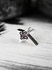 Sterlingworth Starlight-S2 Natural Stone Silver Cross Earrings