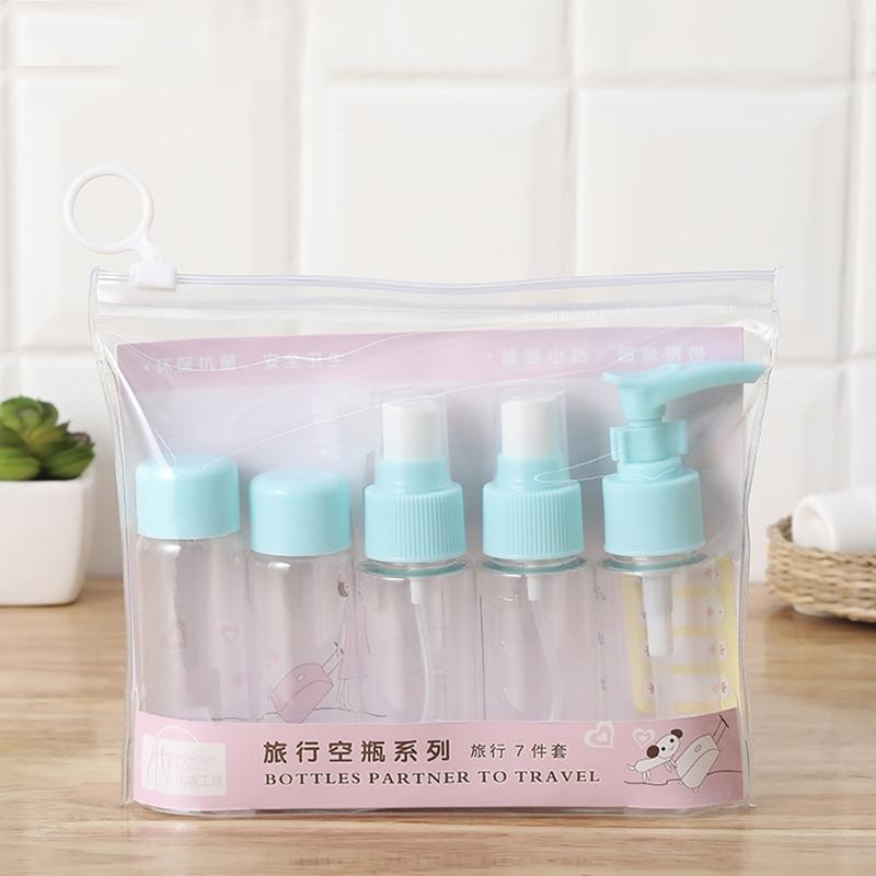 7/9 Pieces Multifunctional Cosmetic Bottles Leak Proof Travel Container Travel Bottles Set for Shampoo Lotion Cream