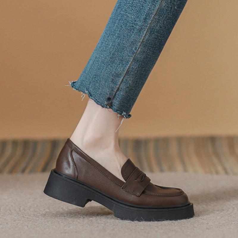 Fashion Mary Janes Women's Pumps 2025 Spring Autumn New British Style Mid Heels Shoes Retro Fashionable Soft Women Single Shoes