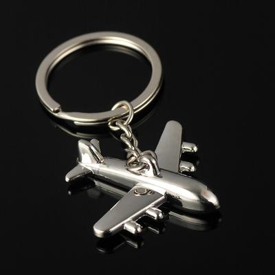 Creative Retro 3D Airplane Metal Keychain Pendant Keyring Key Chain Jewelry