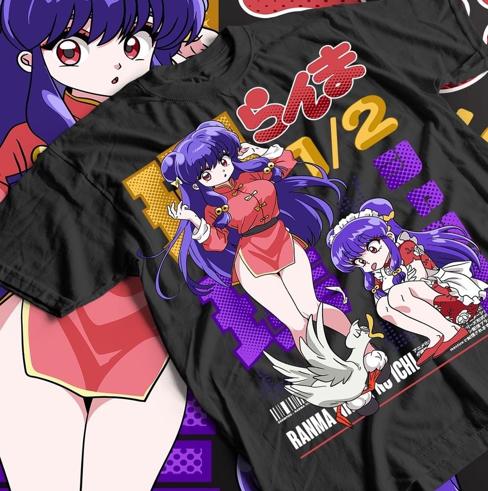 Shampoo Rumiko T-shirt Takahashi Ranma 1/2 Girl Kawaii Funny Anime Tee All Size