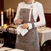 Man Woman Home Restaurant Kitchen Baking Can Wipe Hands Oil-Proof Apron 2 Pockets Adjustable Clean Apron