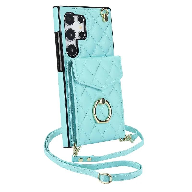Crossbody Phone Case for Samsung Galaxy S23 S21 FE S25 Edge S24 S26 Ultra S22 Plus A16 A55 A15 A54 Wallet with Card Holde Cover